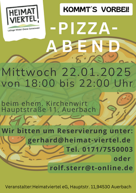 Banner HEIMATVIERTEL - PIZZA - ABEND