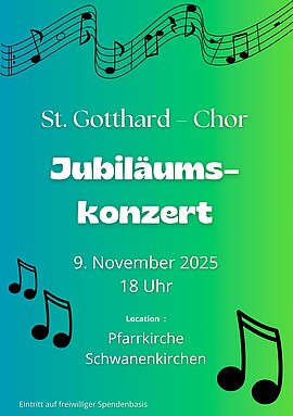 Banner Weltliches Jubiläums-Konzert (20 Jahre St.-Gotthard-Chor)