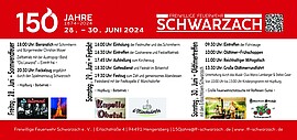 Banner 150 - jähriges Gründungsfest FF Schwarzach e.V. --> 30.06.2024 -->mit Oldtimertreffen