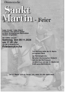 Banner Ökumenische Sankt Martinsfeier