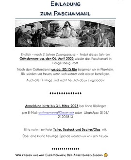 Banner Paschamahl