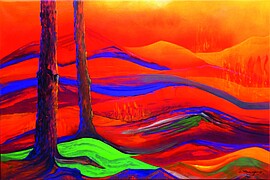 Banner Vernissage der Sonderausstellung "Werner Rickinger - von den 1950er Jahren bis heute"