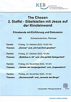Logo The Chosen - Bibelstellen mit Jesus auf der Leinwand - 2. Staffel
