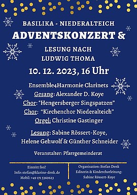 Banner Adventskonzert Basilika Niederalteich