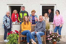 Banner Theateraufführung "QuadratRatschnSchlamassl"