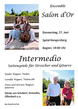 Banner "Saitenspiele" - Musik für Streichinstrumente und Gitarre